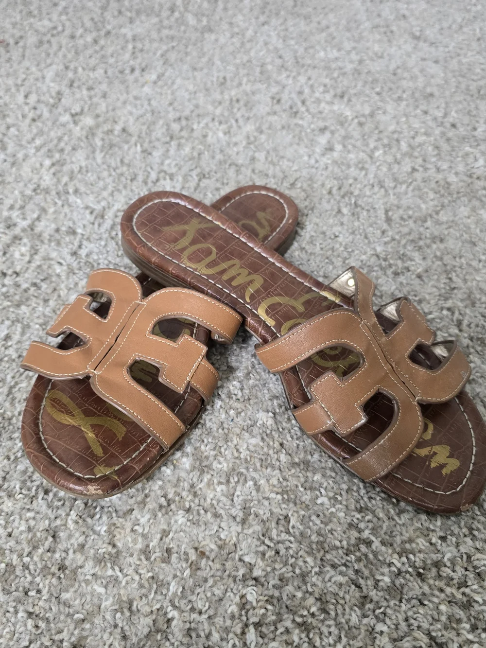 Sam Edelman Bay Slide Sandal Saddle Leather Women's Size 10